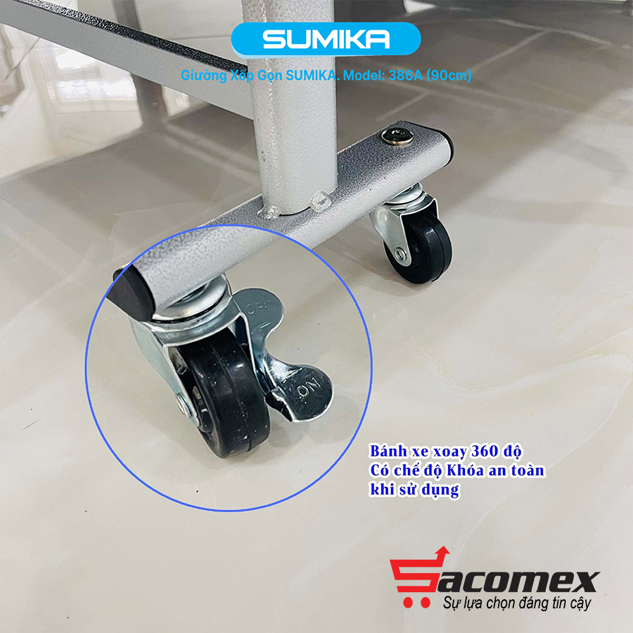 Đặc điểm nổi bật giường xếp gấp gọn di động Sumika 386A