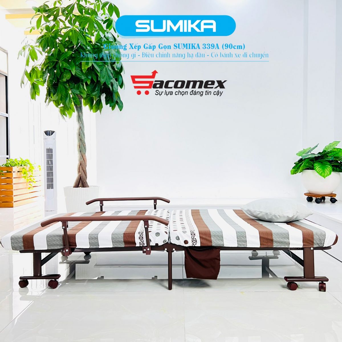 giường nệm xếp gọn đa năng Sumika 339A