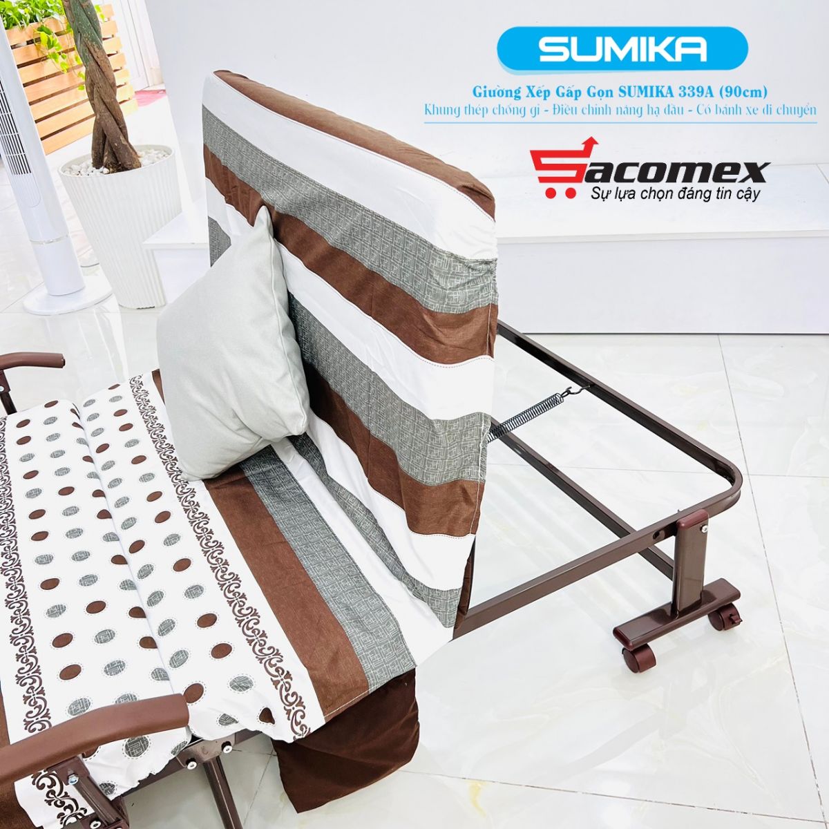 giường nệm xếp gọn đa năng Sumika 339A