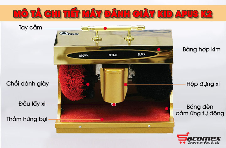 máy đánh giày Kid Apus K2