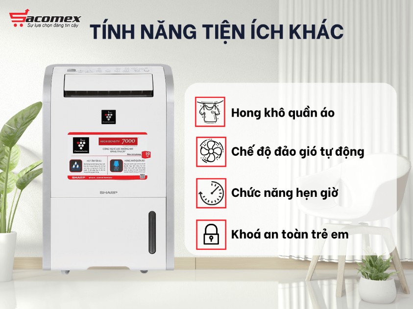 Đặc điểm nổi bật của máy hút ẩm Sharp nội địa Nhật