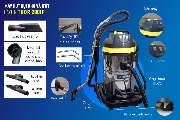 máy hút bụi công nghiệp Lavor THOR 280 IF