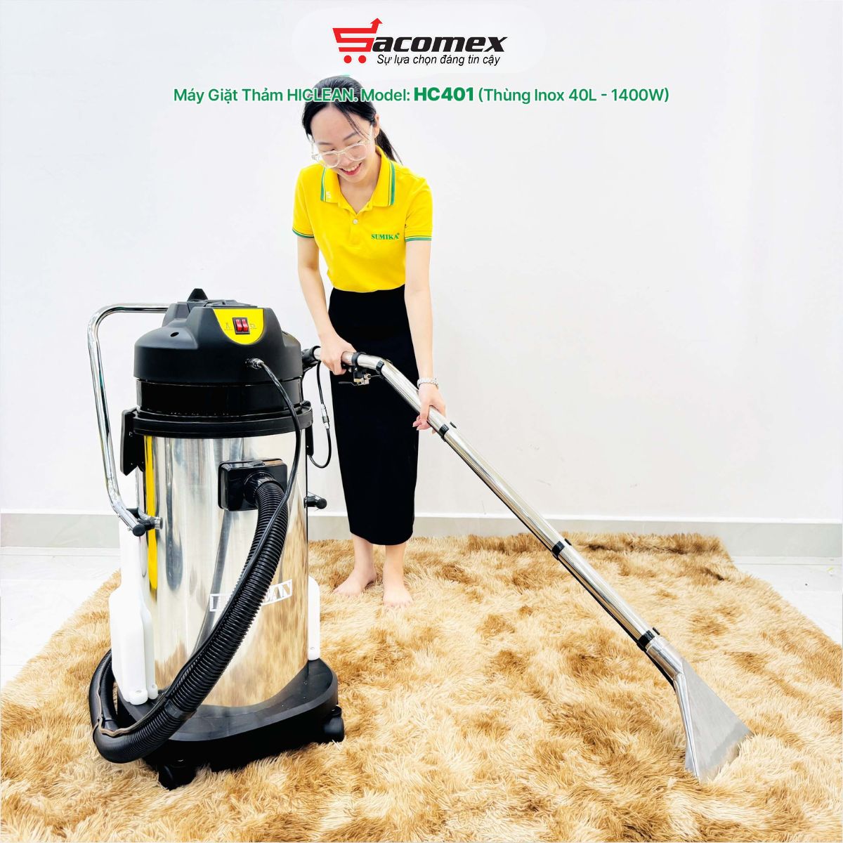 Ứng dụng thực tế của máy giặt thảm phun hút HiClean HC 401
