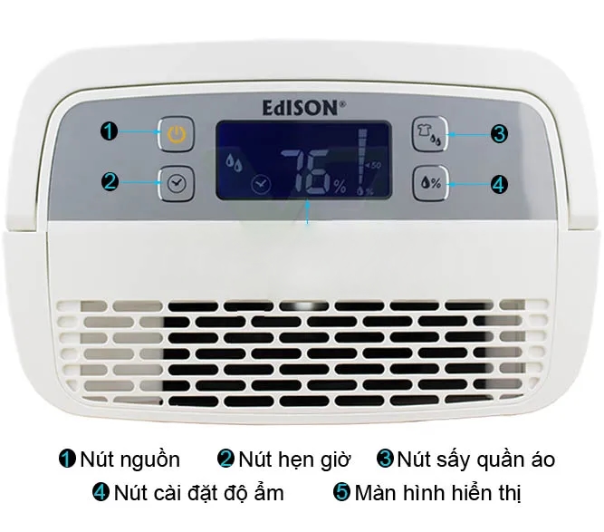 máy hút ẩm gia đình Edison ED-12BE
