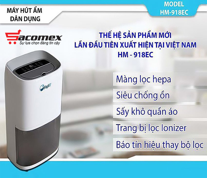 máy hút ẩm gia đình FujiE HM-918EC