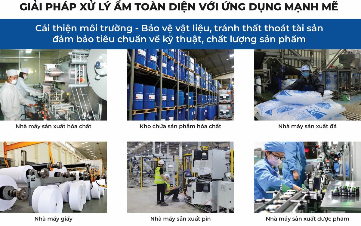 Ứng dụng của máy hút ẩm công nghiệp FujiE ACD15S