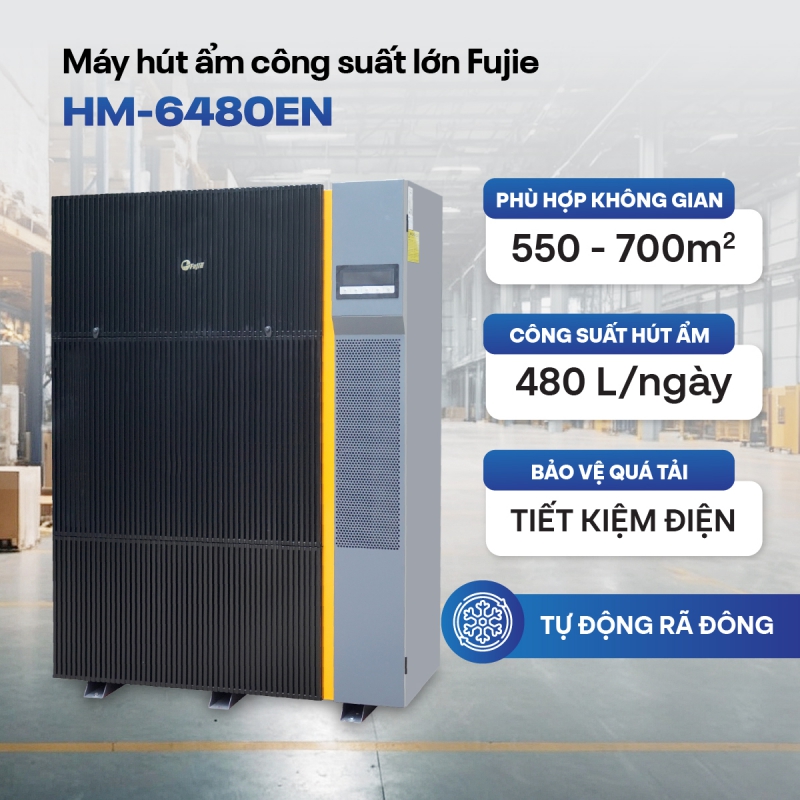 Công suất hút ẩm 480 lít/24 giờ