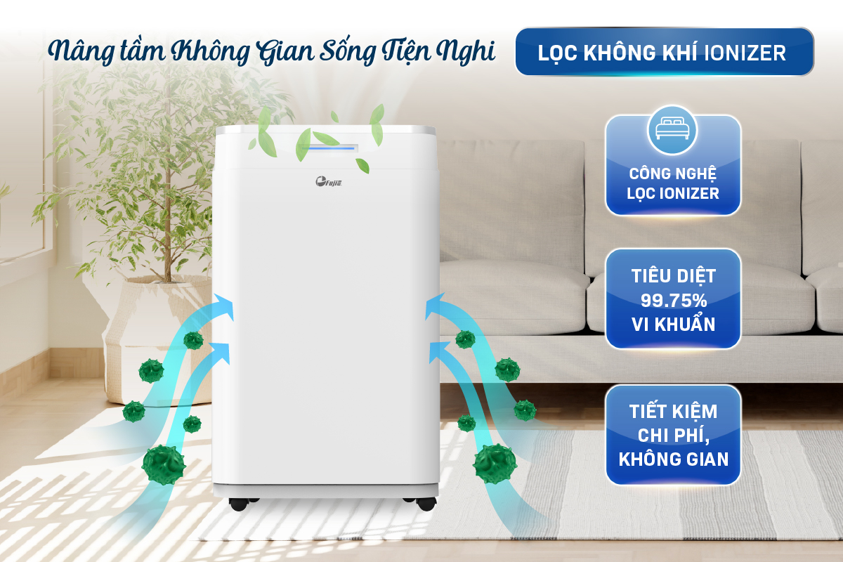 máy hút ẩm dân dụng FujiE HM-918EC-N