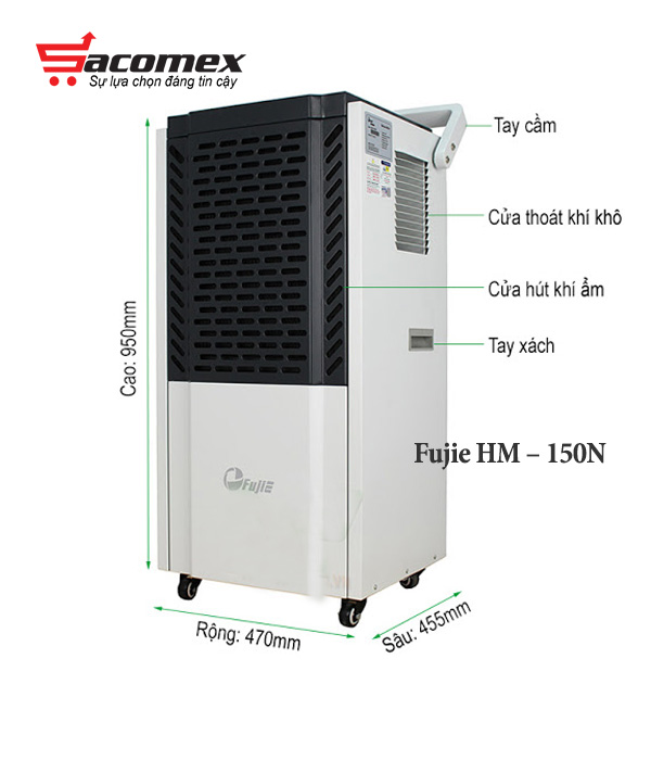 Các ưu điểm vượt trội của máy hút ẩm công nghiệp FujiE HM-150N