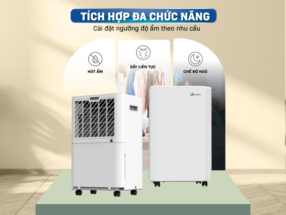 máy hút ẩm dân dụng Fujihaia DH18CR