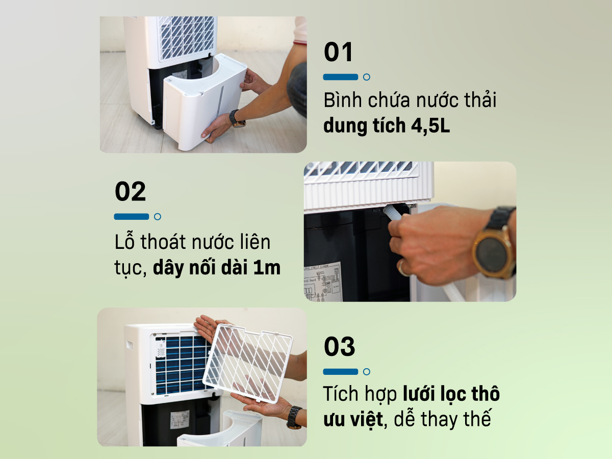 máy hút ẩm dân dụng Fujihaia DH18CR