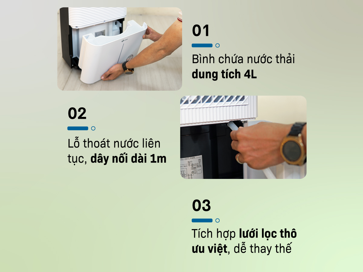 máy hút ẩm dân dụng kèm lọc không khí Fujihaia DH25W