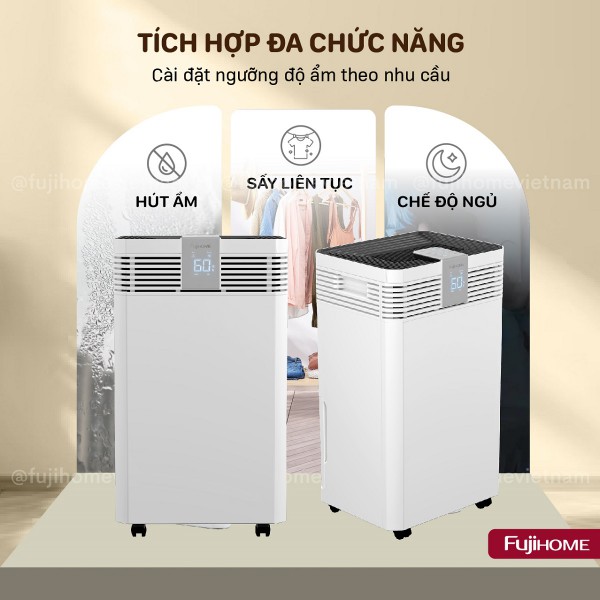 Ưu điểm nổi bật của máy hút ẩm Fujihome DH60W-HEPA