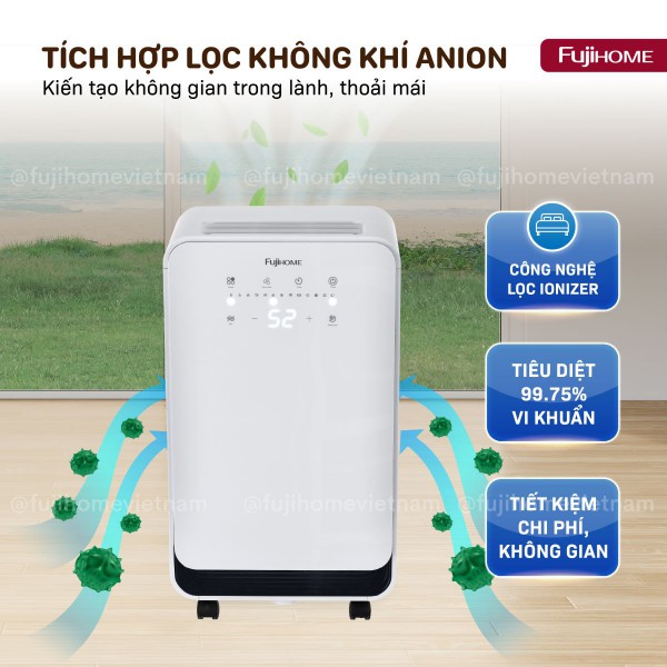 Ưu điểm nổi bật của máy hút ẩm dân dụng Fujihome DH10