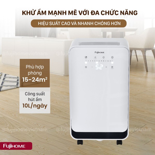 Ưu điểm nổi bật của máy hút ẩm dân dụng Fujihome DH10