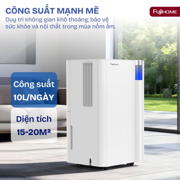 Đặc điểm nổi bật của máy hút ẩm dân dụng Fujihome DH10NEW