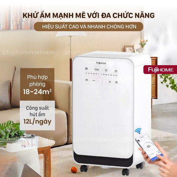 Ưu điểm nổi bật của máy hút ẩm Fujihome DH12NEW
