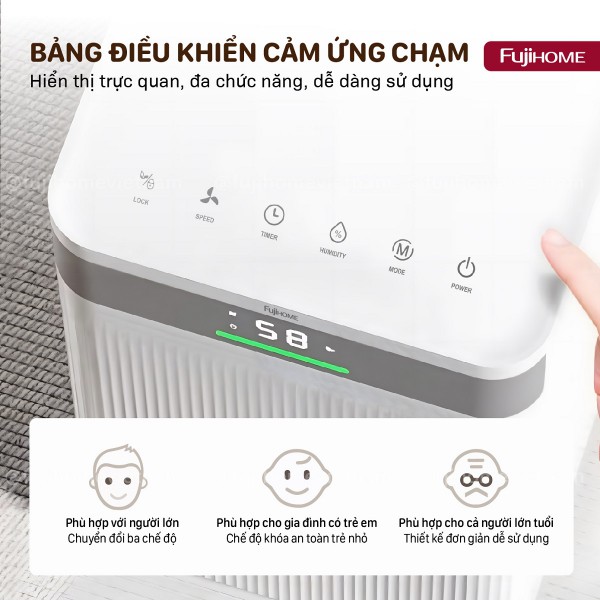 Ưu điểm nổi bật của máy hút ẩm dân dụng Fujihome DH12NW