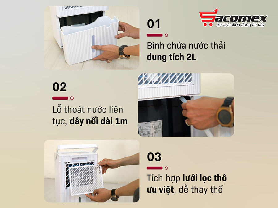 máy hút ẩm dân dụng Fujihome DH14