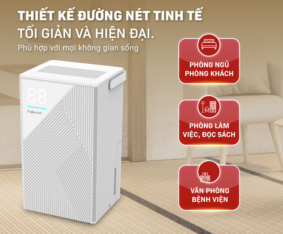 máy hút ẩm dân dụng Fujihome DH14