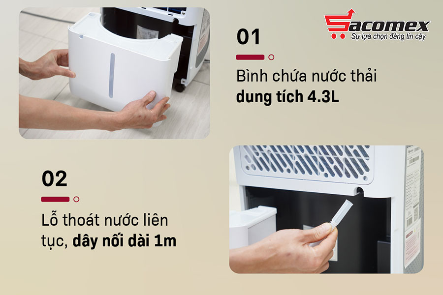 máy hút ẩm dân dụng Fujihome DH18W