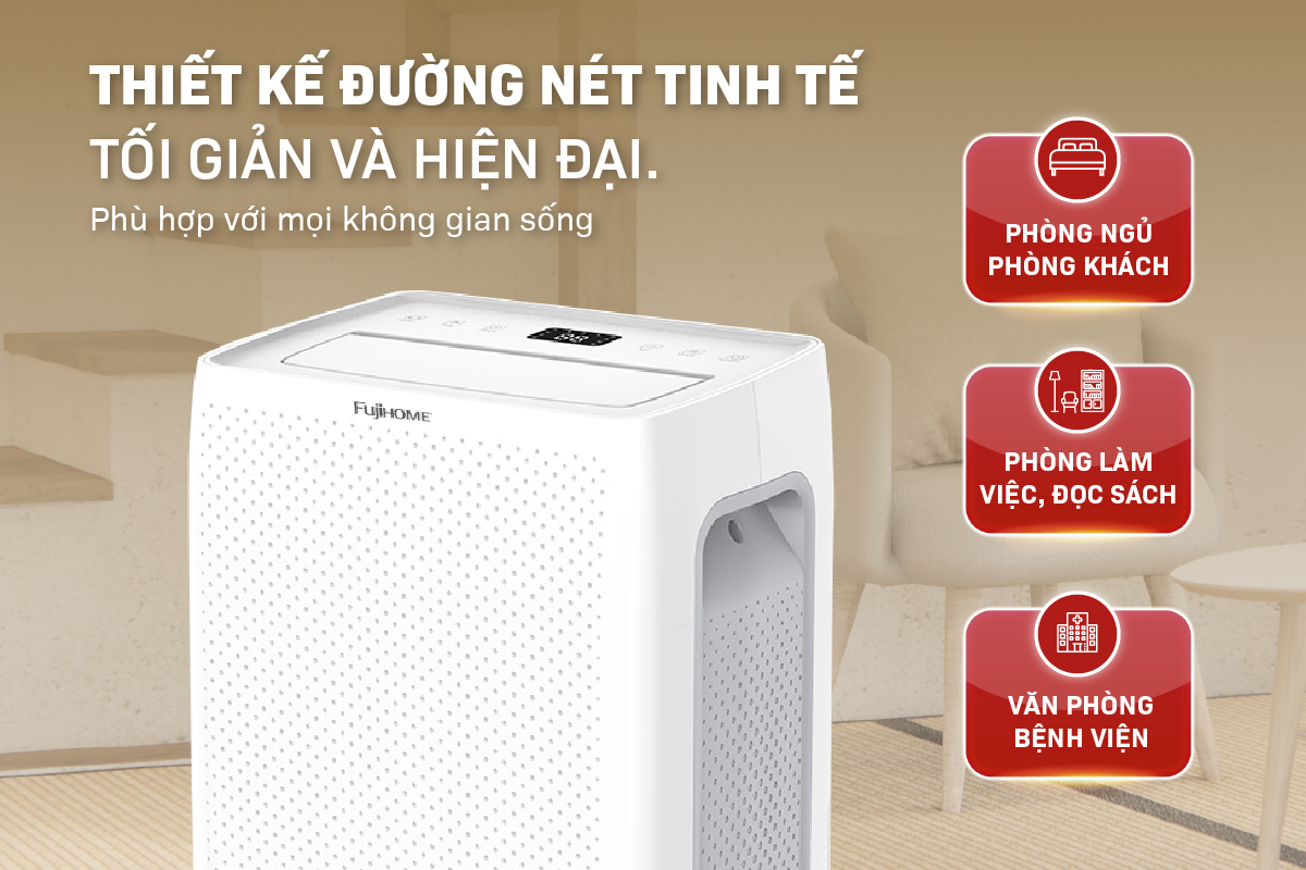 máy hút ẩm dân dụng Fujihome DH18W