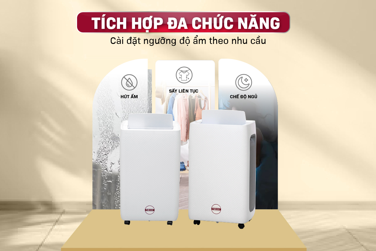 máy hút ẩm dân dụng Fujihome DH18W