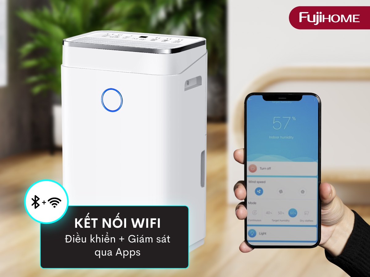 máy hút ẩm dân dụng Fujihome DH20W