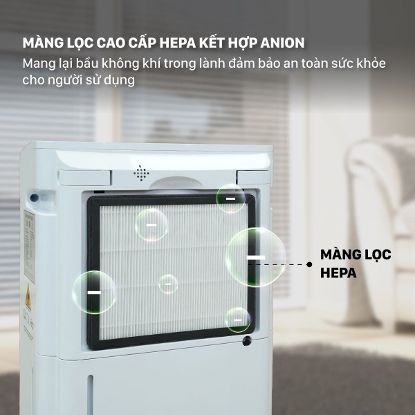 Đặc điểm nổi bật của máy hút ẩm dân dụng Fujihome DH25W-HEPA-NEW