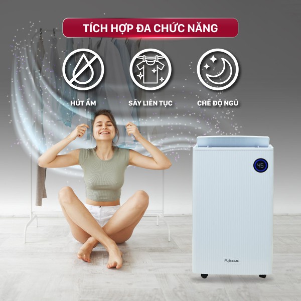 Đặc điểm nổi bật của máy hút ẩm dân dụng Fujihome DH25W-HEPA-NEW