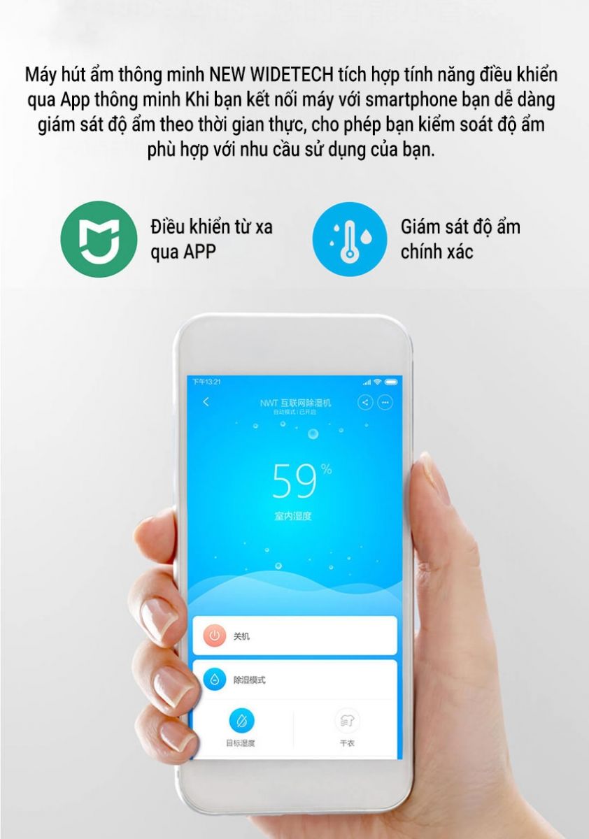 ​ ​ máy hút ẩm Xiaomi New Widetech 12L  Click and drag to move ​  Click and drag to move ​