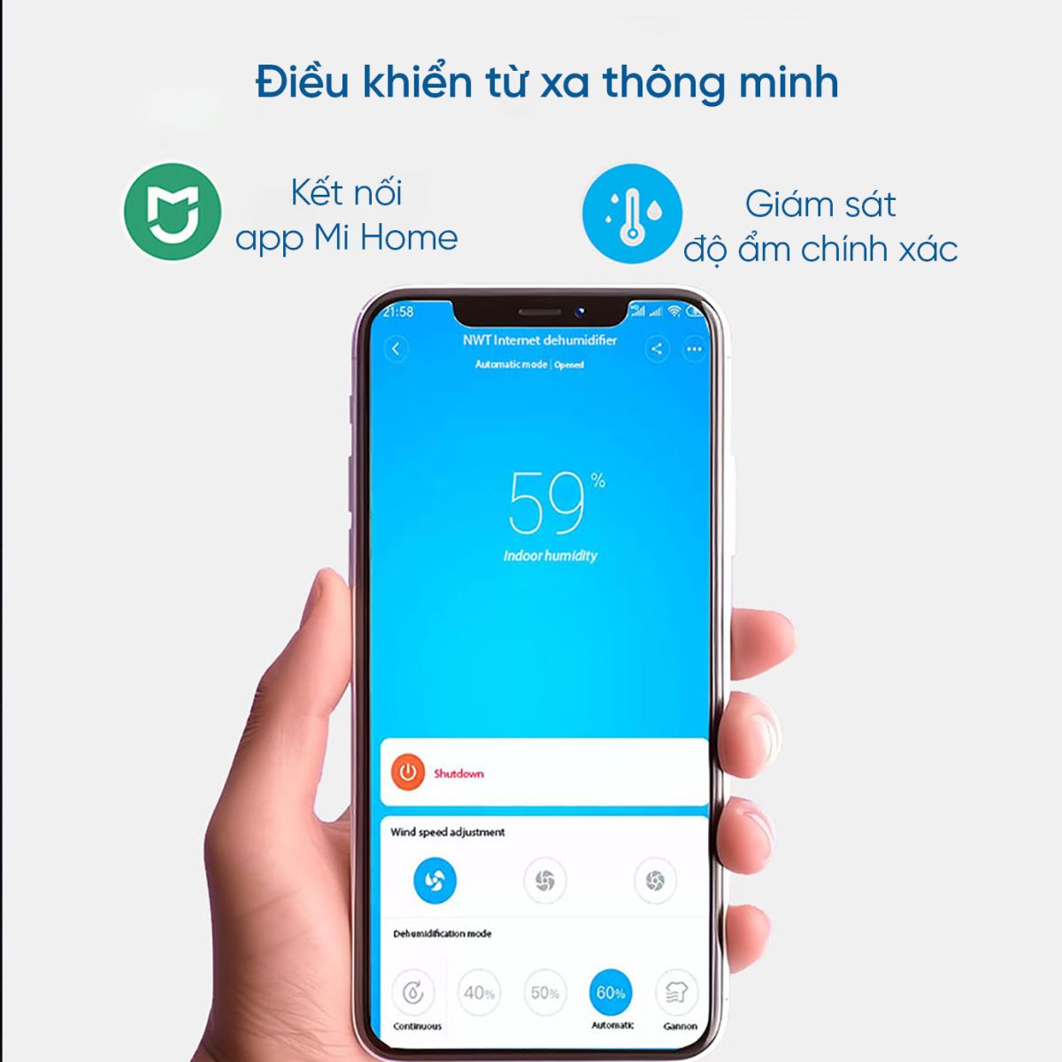 Đặc điểm nổi bật của máy hút ẩm Xiaomi New Widetech 16L