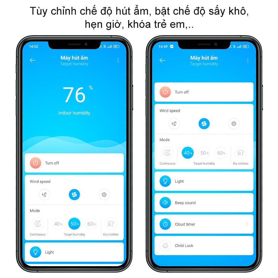 máy hút ẩm Xiaomi New Widetech 18L