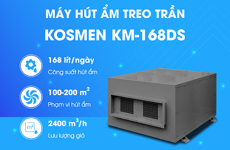 Ưu điểm vượt trội của máy hút ẩm Kosmen KM-168DS