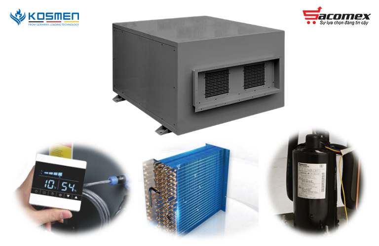 Cấu tạo và nguyên lý hoạt động của máy hút ẩm treo trần Kosmen KM-240DS