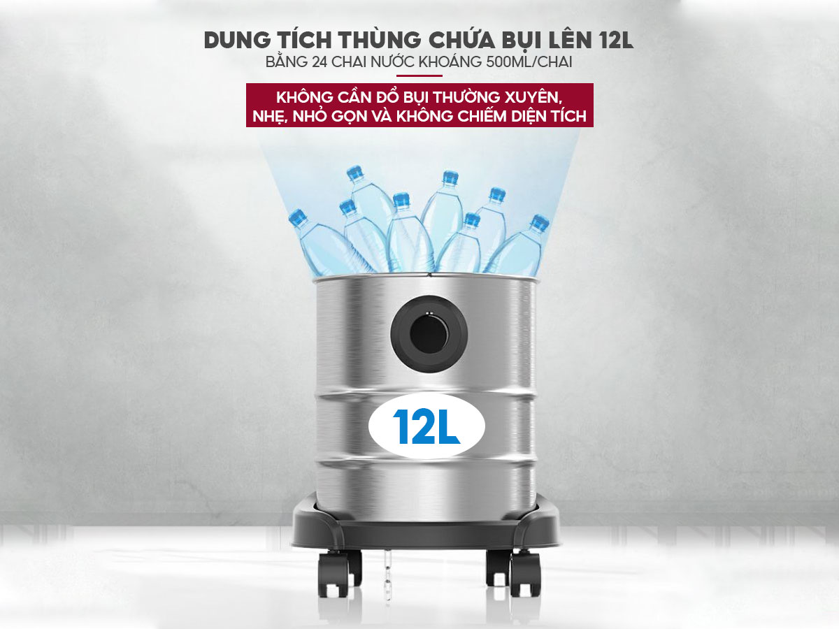 Ưu điểm nổi bật của máy hút bụi khô và ướt Fujihome VC12
