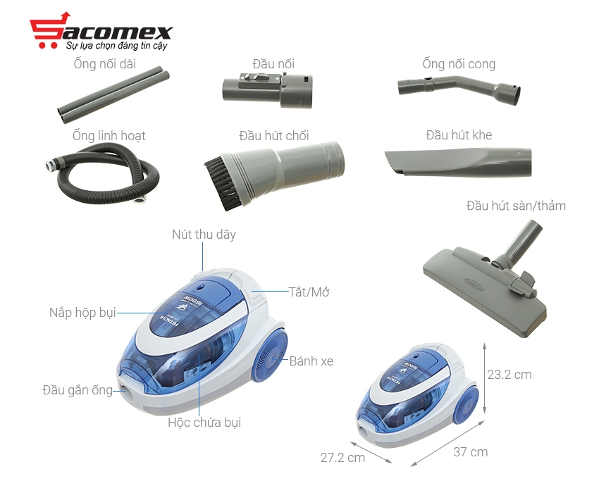 Phụ kiện vệ sinh đi kèm máy hút bụi Hitachi CV-SH18E