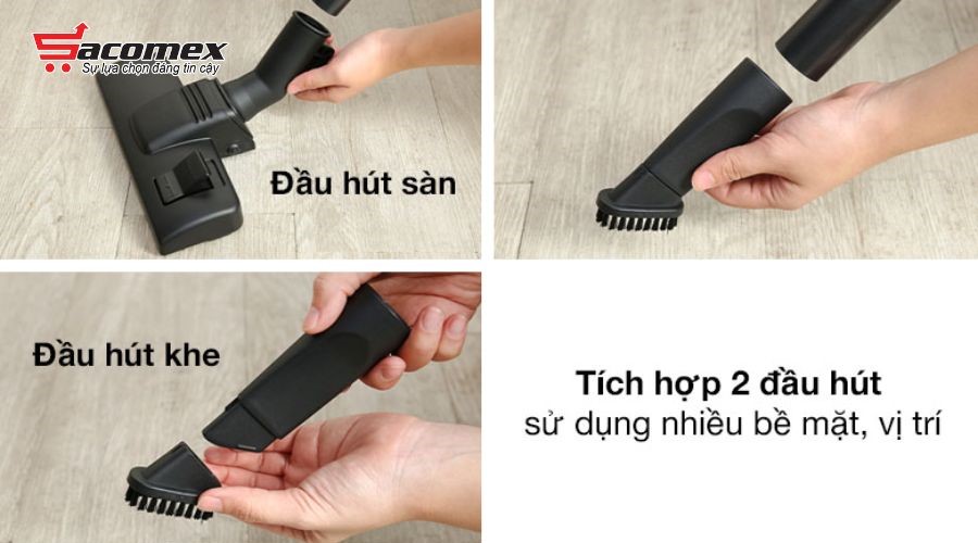 Đặc điểm cấu tạo của máy hút bụi gia đình Samsung VC18M2120SB/SV