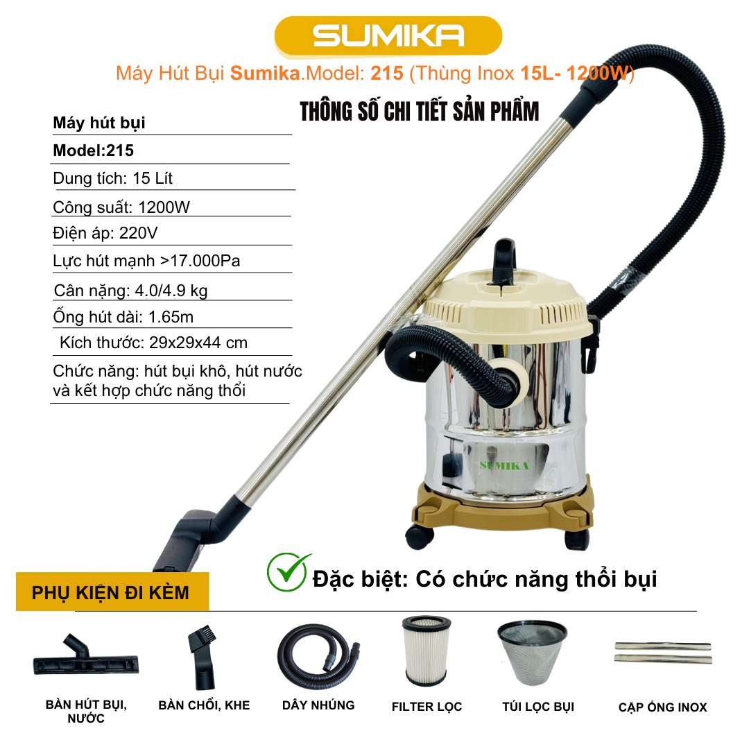 máy hút bụi gia đình Sumika 215