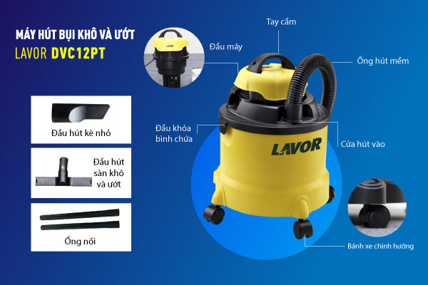 máy hút bụi gia đình Lavor DVC 12 PT