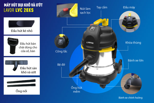 máy hút bụi công nghiệp Lavor LVC 20 XS