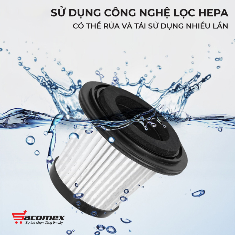 Ưu tiên máy hút bụi ô tô có bộ lọc HEPA