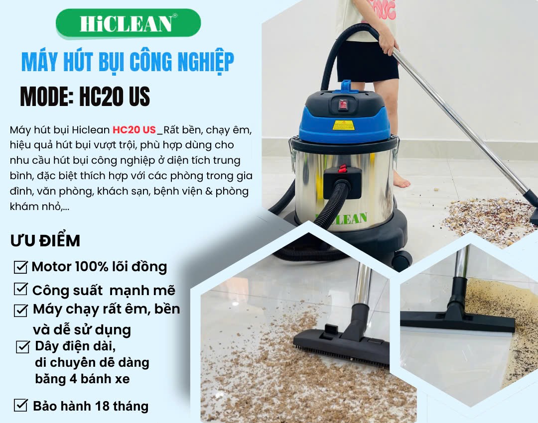 Máy tích hợp cả hai chức năng hút khô và hút nước