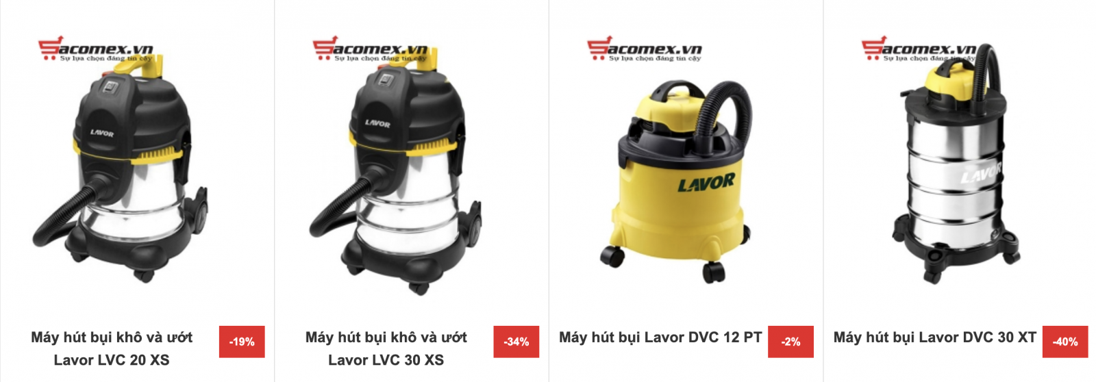 Các loại máy hút bụi Lavor phổ biến