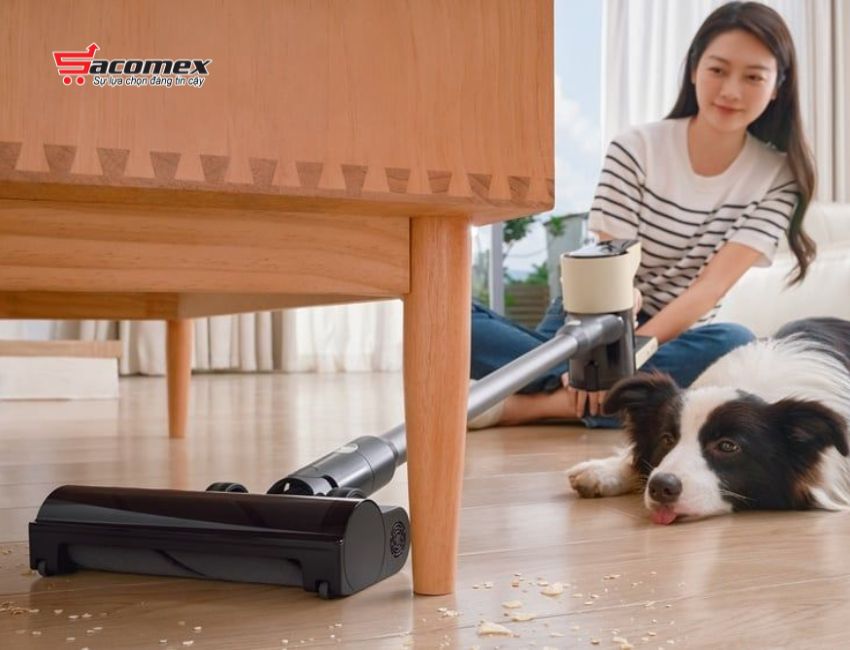 Làm sạch khu vực trước khi hút bụi