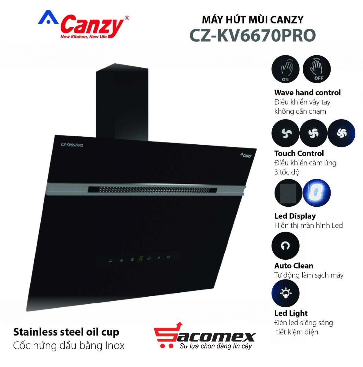 máy hút mùi Canzy CZ-KV6670PRO