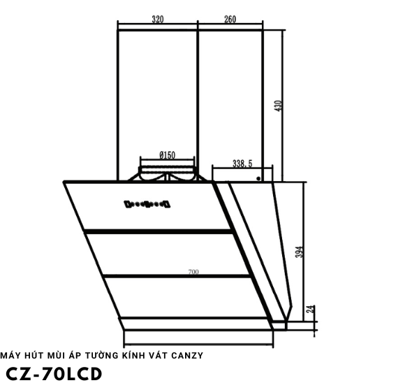 Ưu điểm nổi bật của máy hút mùi Canzy CZ-70LCD