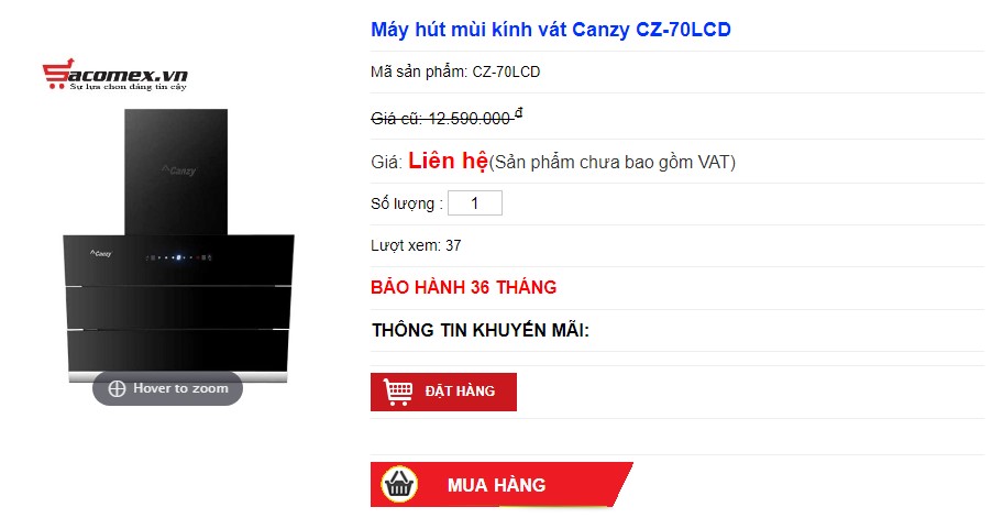 Top 3 máy hút mùi kính vát bán chạy nhất hiện nay