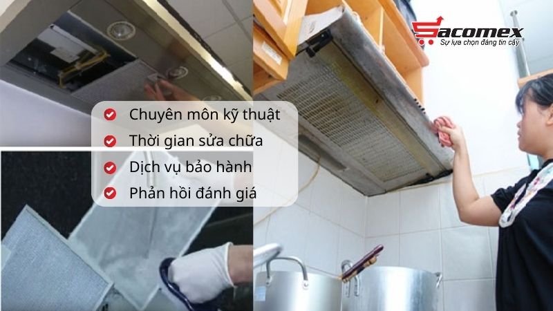 Tiêu chí để lựa chọn địa điểm sửa máy hút mùi uy tín