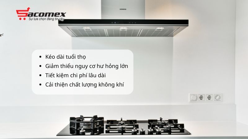 Lợi ích của việc bảo dưỡng và sửa chữa định kỳ máy hút mùi